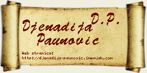 Đenadija Paunović vizit kartica